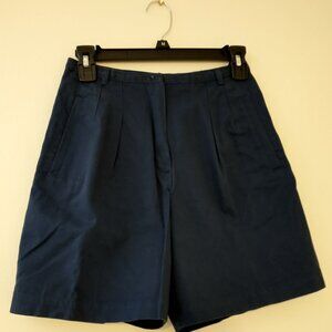 Petite Sophisticate Blue 100% Cotton Shorts